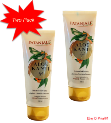 Patanjali Aloe Kanti Gel 100 ml ( Pack of 2) Natural Skin Tonic | eBay