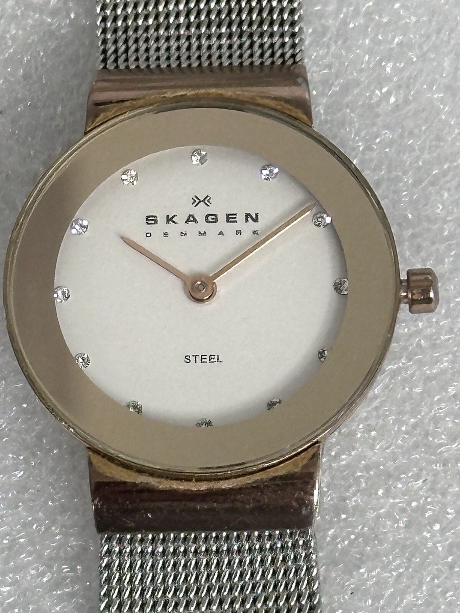 Skagen Denmark Steel Watch Women 26mm Gold Tone White Dial  display picture 2