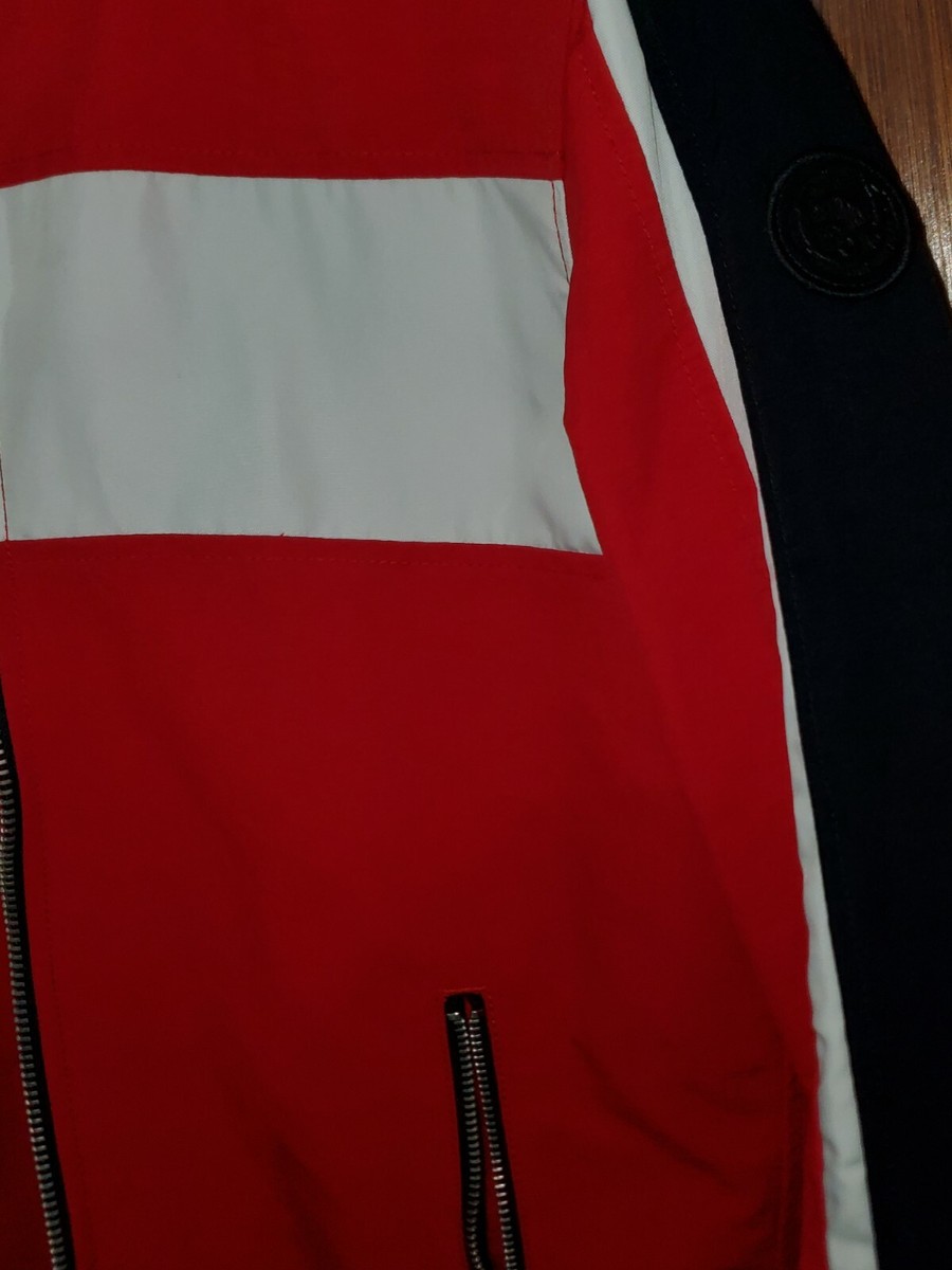 DIESEL Biker Jacket J STREET Slim Bomber Red White Black XL | eBay