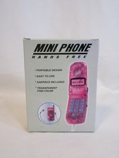 Vintage Mini Phone Hands Free Translucent Pink