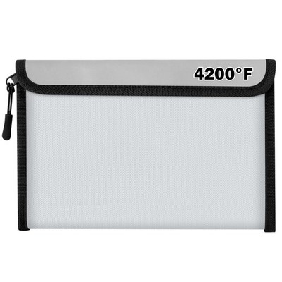 Fireproof Waterproof Document Bag - 4200°F Water Resistant Fire Proof Money Bag