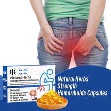 Organic Herbal Strength Hemorrhoid Capsule Relief Itching Pain . X0L5