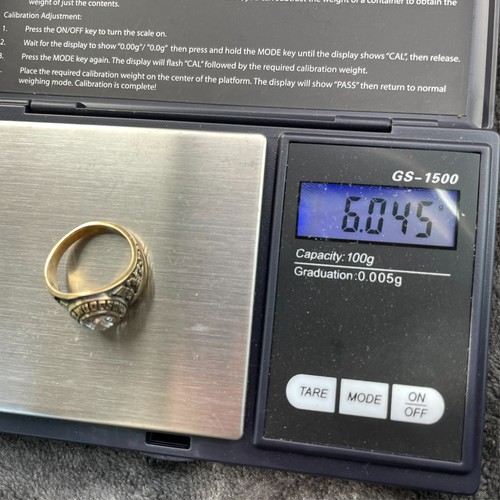 W.T. Woodson High School Class Ring 10k Gold 1970 Gr. 5,75 6,04 Gramm signiert - Bild 8 von 10