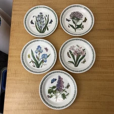 PORTMEIRION BOTANIC GARDEN SALAD PLATE SET OF 5 PLATES