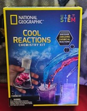 National Geographic - Cool Reactions Chemistry Set - Ages 8 - NEW