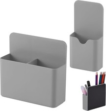Magnetic Pen Holder,2 Pack Dry Erase Marker Holder with Grey