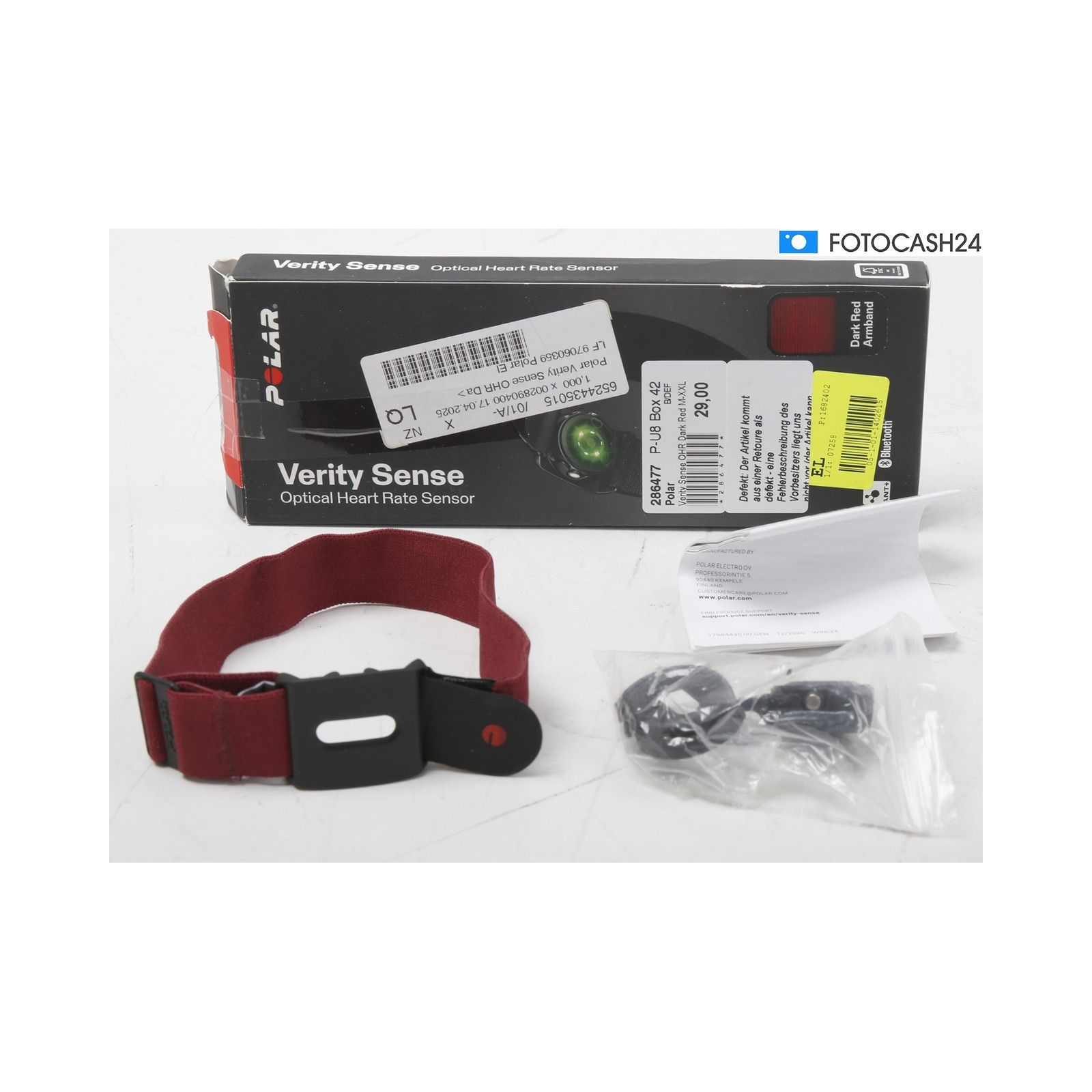 Polar Verity Sense OHR Dark Red M-XXL + Defective (286477)