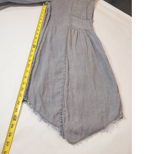 XCVI Womens Linen Wide Leg Jumpsuit Relaxed Fit Boho Style Gray Size XS - Bild 9 von 10