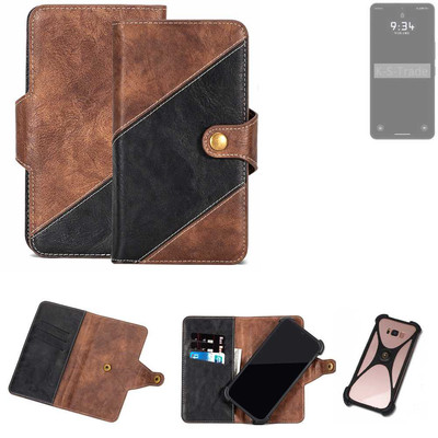Handy Hülle für Leica Leitz Phone 3 Wallet Case Cover Smartphone Braun 