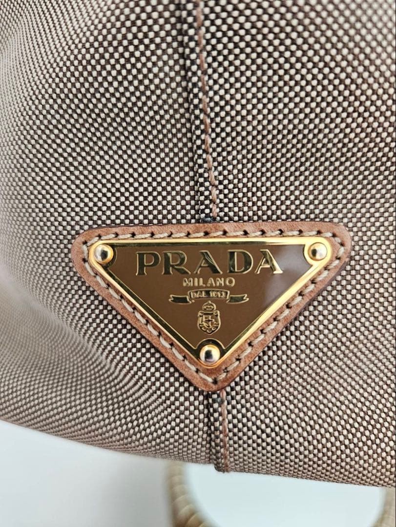 Condition PRADA Logo Jacquard 2way Tote Bag Shoulder Bag thumbnail 4