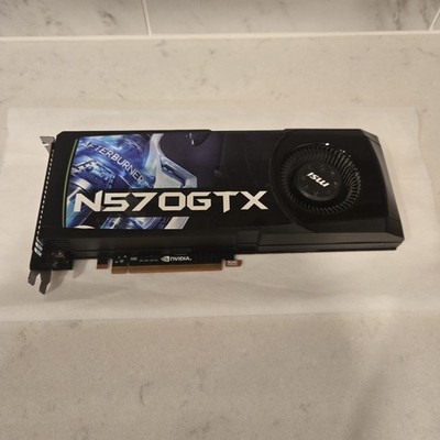 NEW OLD STOCK MSI NVIDIA GeForce GTX 570 (N570GTX-M2D12D5/OC) GDDR5 - NO BOX
