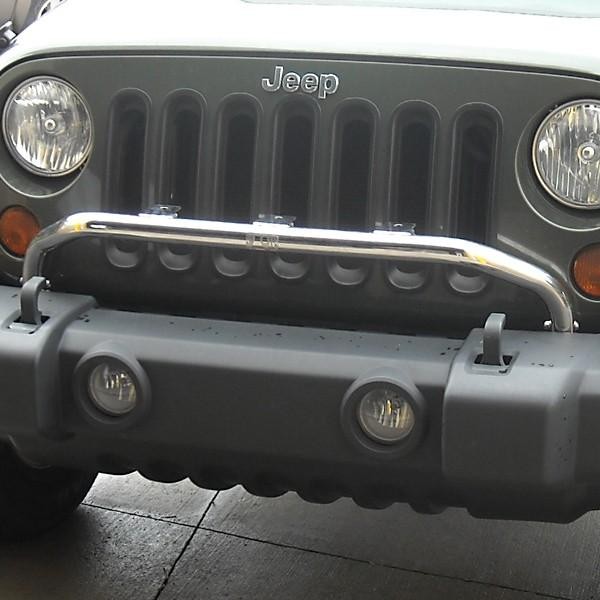 Support de phares antibrouillard inox anti-vibration Jeep JK