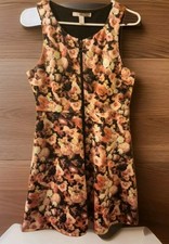 Forever 21 Floral Full Zip Contemporary Spring Summer Women's Medium Slimming 