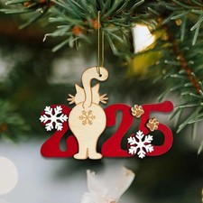 Funny Christmas Ornaments 2025 - White Elephant Gifts for Adults, Unique Wooden