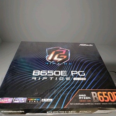 ASRock B650E PG Riptide WiFi AM5 ATX Motherboard DDR5 PCIe 5.0 WiFi 6E 2.5GbE