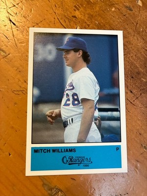 1986 Performance Printing Texas Rangers Team Issue - Mitch Williams