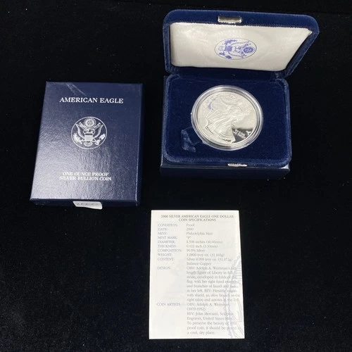 2000-P American Silver Eagle Proof — photo from the most recent tracked eBay sale