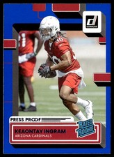 2022 Donruss Blue Press Proof Keaontay Ingram Arizona Cardinals #349