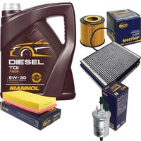 SCT Inspektionspaket 5LMANNOL TDI 5W-30 FüR Seat Ibiza III 1.2 12V Skoda Fabia I