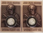 .999 Fine Silver 1/10th Troy Oz Military Design Silver Round Bullion - LOT of 2