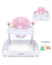 Toddler Foldable Activity Walker with Adjustable Height Detachable Cushion Pink