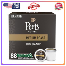 Peet's Coffee Medium Roast K-Cup Pods 100 Arabica 88 Count 4x22 