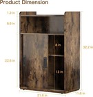 Storage Cabinet w/Sliding Door & 2 Adjustable Shelves Pantry Cabinet Organizer — photo 2