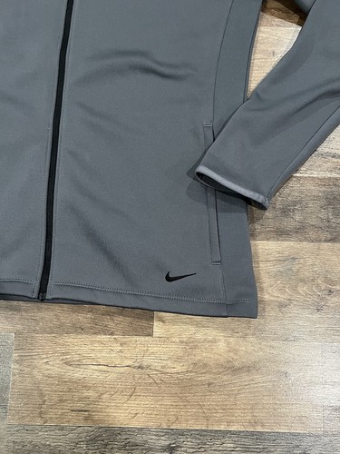 Giacca Nike Golf Dri-Fit full zip grigia foderata in pile fori per pollice donna grande - Foto 4 di 12