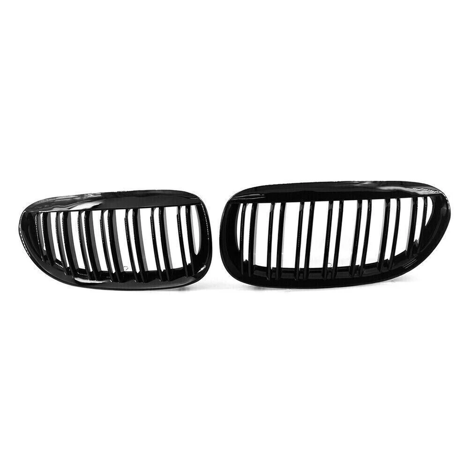 Pair Front Kidney Bumper Grille Fits FOR BMW E63 E64 650i M6 2004-10 - Изображение 4 из 4