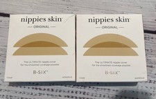 2 Pair- Nippies Skin Original B-Six Reusable Nipple Cover Size 1 A-C Cup Cr me
