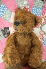 AB8 - Vintage String Mohair Artist Teddy Bear, Sparse, Brown, J. Johnson, 10 in.