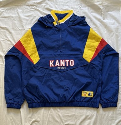 Pokémon x Target Kanto Region Colorblock Hooded 1/4 Zip Hoodie L Men
