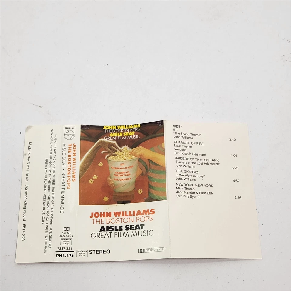 John Williams The Boston Pops Aisle Seat Great Film Music Cassette Tape - Image 4 of 4