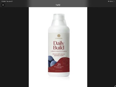 LivePure Daily Build Liquid Multivitamin 23 vitamins & minerals 32 fl oz SEALED