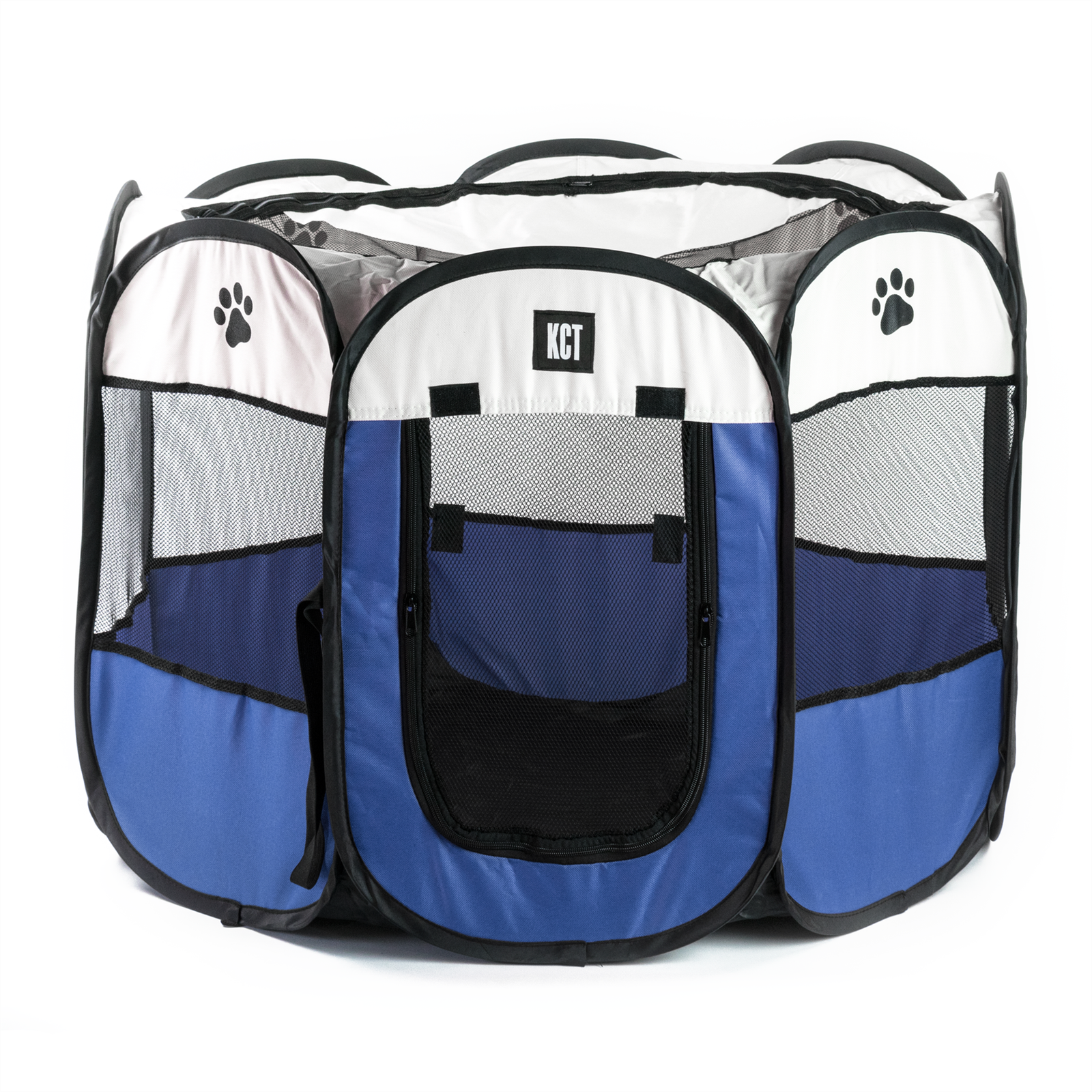 FABRIC PET PLAY PEN MEDIUM BLUE FOLDABLE TENT POP UP PORTABLE FOLDING RUN CAGE