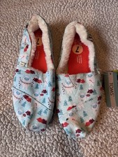 TOMS x Winter Yeti Faux Fur Lined Slippers Size 7 NWT
