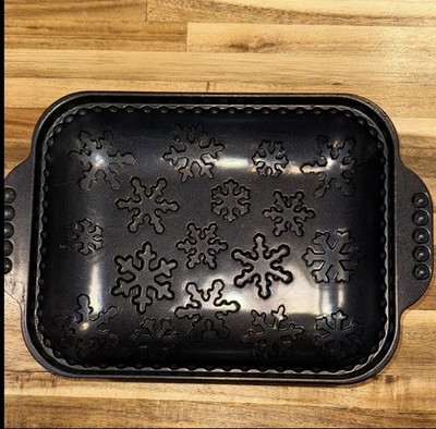 Nordic Ware Snowflake Rectangle Gray  Oven Safe Cake Pan
