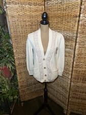 Vintage 70s Retro Very Soft Wool Cardigan Sweater M Measurements In Details