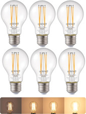 6 Pack E27 Dimmable LED Edison Bulbs, E27 LED Bulbs Large Edison Screw, 6.5W 270