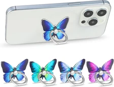 4Pcs Butterfly Cell Phone Ring Stand Holder Cute Metal Butterfly Shaped Cellphon