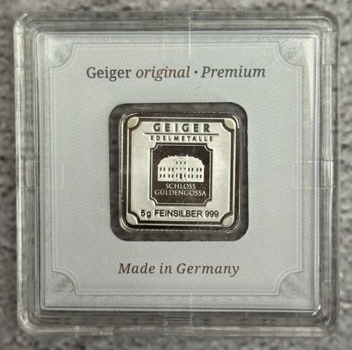 Geiger Edelmetalle Security Line 5 grams .999 Fine Silver - In Assay
