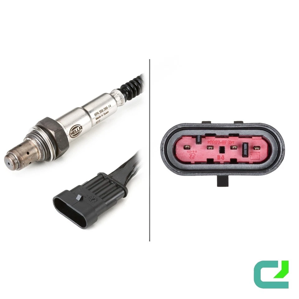 Sonda lambda riscaldata 4 poli 350 mm cavo HELLA per Fiat 500C/595C/695C tra gli altri - Immagine 3 di 4