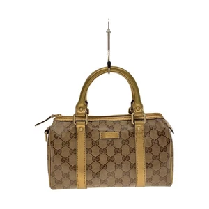Sac GUCCI Boston_GG Plus PVC motif allover doré authentique du Japon