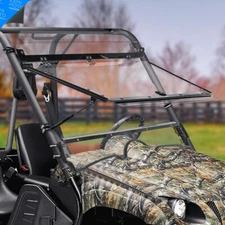 Vented Flip Windshield Scratch Resistant for 2004-2013 Yamaha Rhino 450 660 700