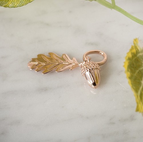 EICHEL UND BLATT CHARM IN ROSEGOLD CMN316 - Bild 3 von 3