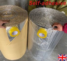 Double-Sided Aluminium Foil - 10/25/50m Self-Stick Loft & Caravan Insulation