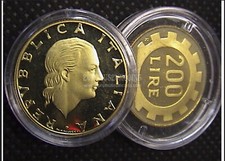REPUBBLICA ITALIANA Lire 200 Lire PROOF  FONDO SPECCHIO 1985 2001 VEDI TENDINA
