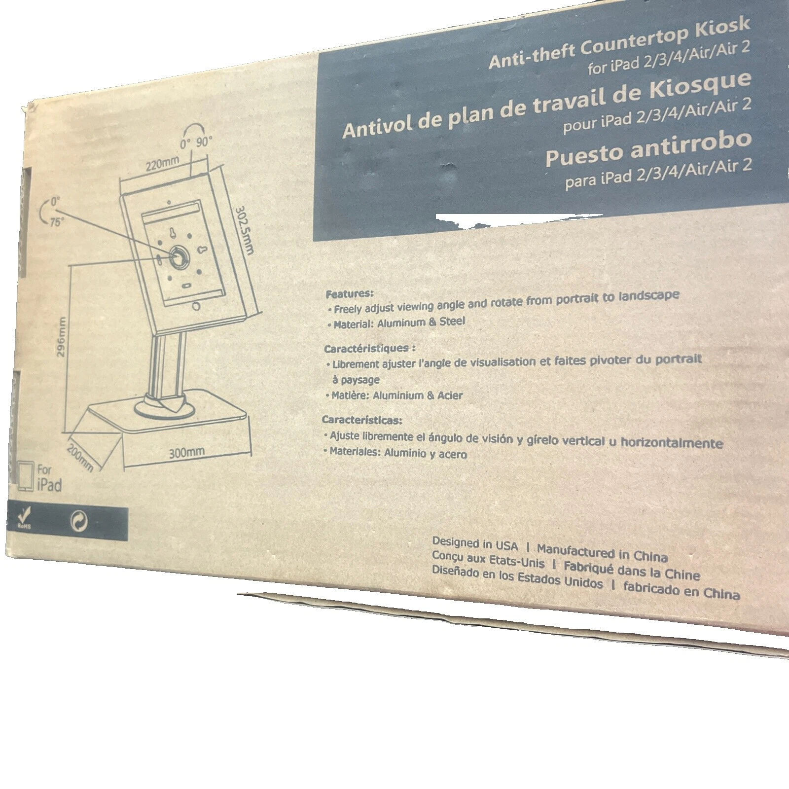 Lector de libros electrónicos y Tablet Blanco Mounts, Bases y soportes para Acer Apple iPad Air 2