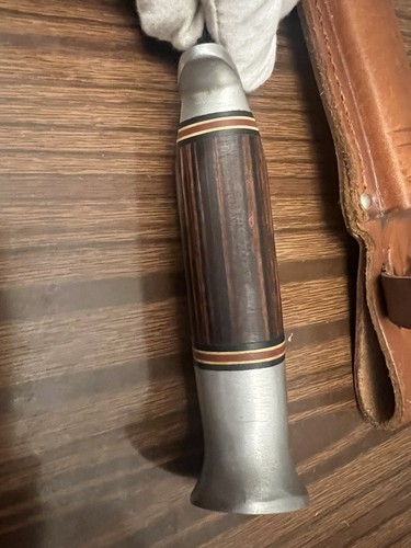 Western Model W36 Factory Black Blade Knife Wood Handle Original Sheath USA Made - Picture 6 of 17