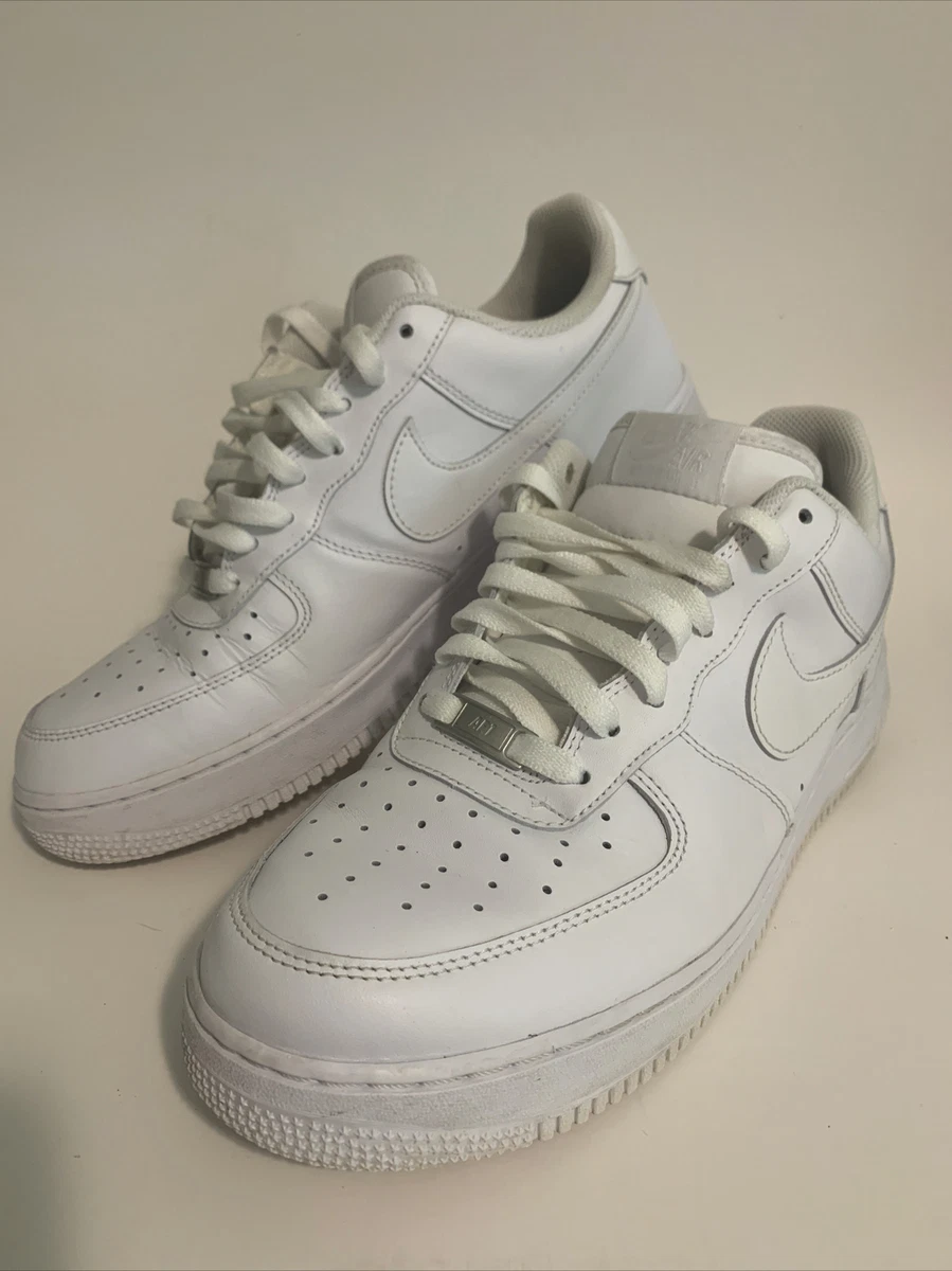 Nike Air Force 1 '82 Triple White 315115-112 Men's Size 12 Pre Owned